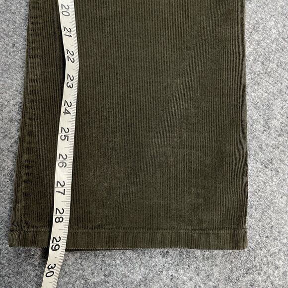 Talbots Corduroy Pants Womens 16 Petite Green Straight Leg Stretch Cotton Blend - Picture 7 of 7